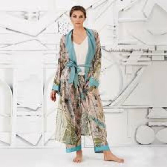 One Hundred Stars Blue Pink Paris Map Gown